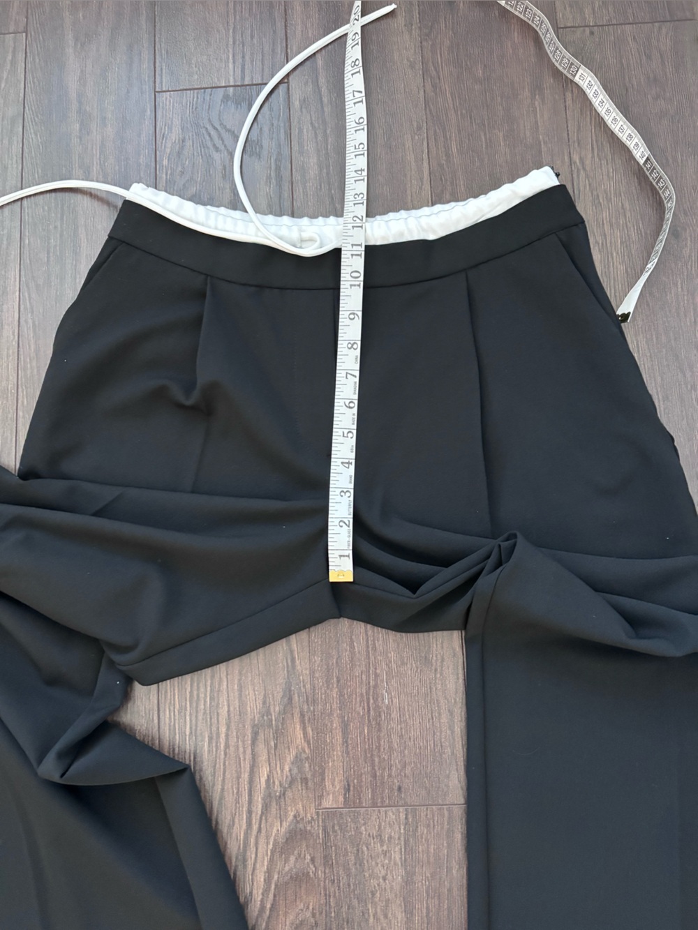 ZARA NWT Black Wide Leg Drawstring Trousers Size Medium - Picture 8 of 12